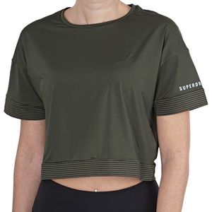 Superdry cropped workout shirt
